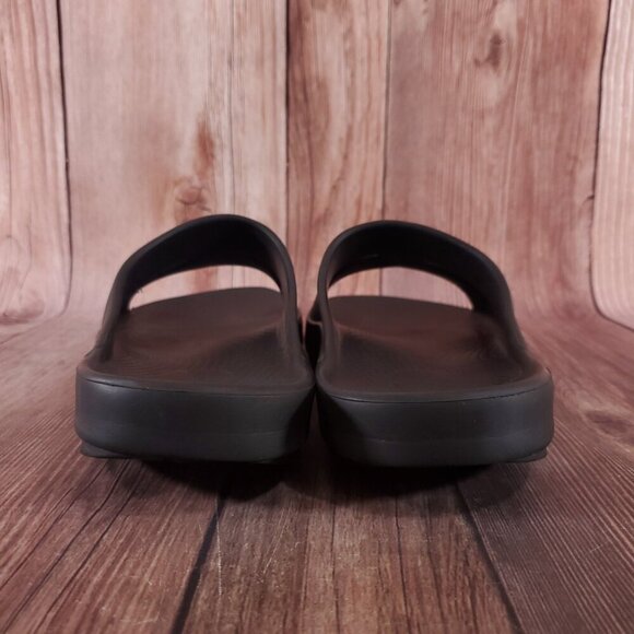 Oofos Ooahh Unisex Size Mens 12 Womens 14 Black Slides Sandals Recovery Comfort - Picture 11 of 14